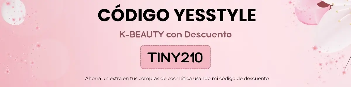 Código descuento Yesstyle TINY210 tinycosmetics