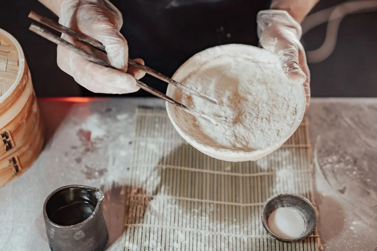Rice powder to apply on face