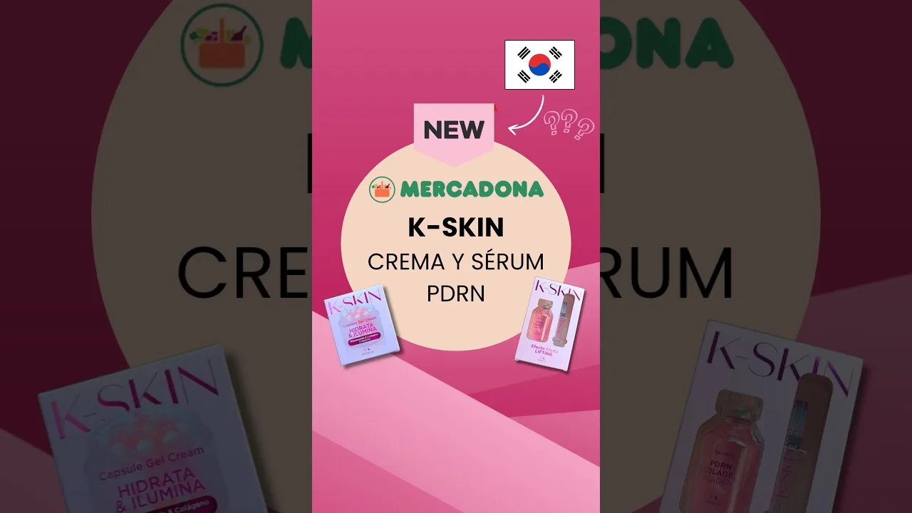 NUEVA Cosmética Coreana K-SKIN de MERCADONA 🔬 Análisis Farmacéutico (Crema y Sérum PDRN) 👩‍🔬
